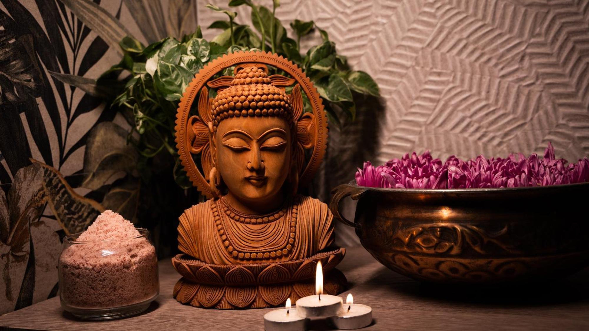 Holiday Inn New Delhi Aerocity By Ihg Exteriér fotografie A statue of the Buddha
